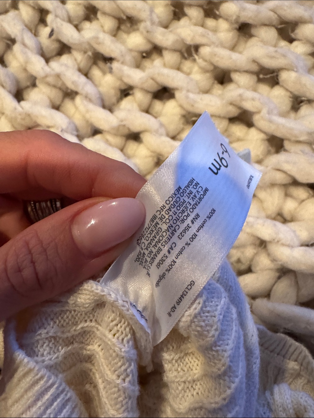 Carter's Cream Knit Ruffle One-Piece - Picture 5 of 6